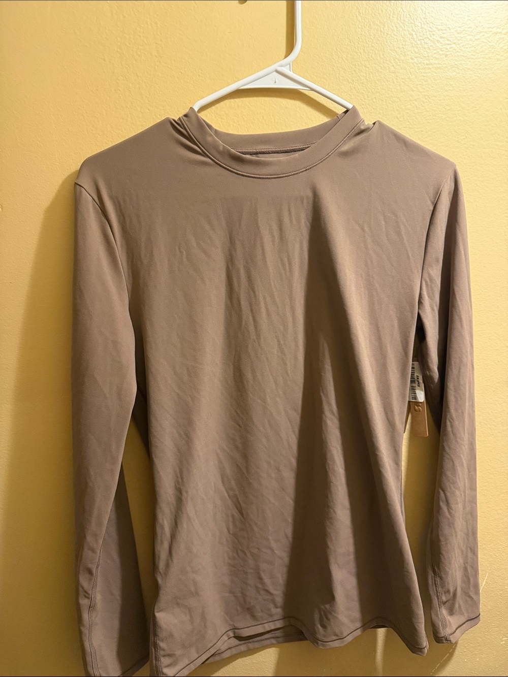 SKIMS Men's Long Sleeve Crew in Taupe